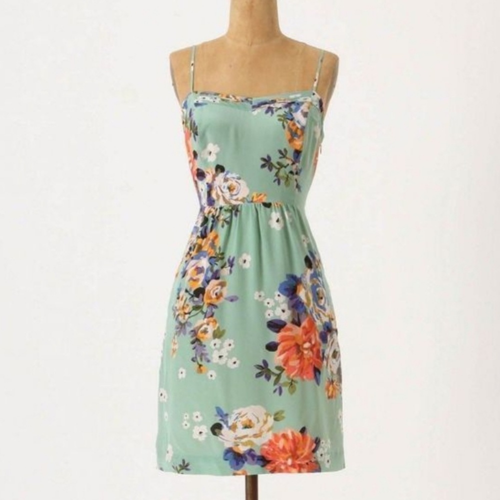 Anthropologie Moulinette Soeurs Verdant Slip Dress